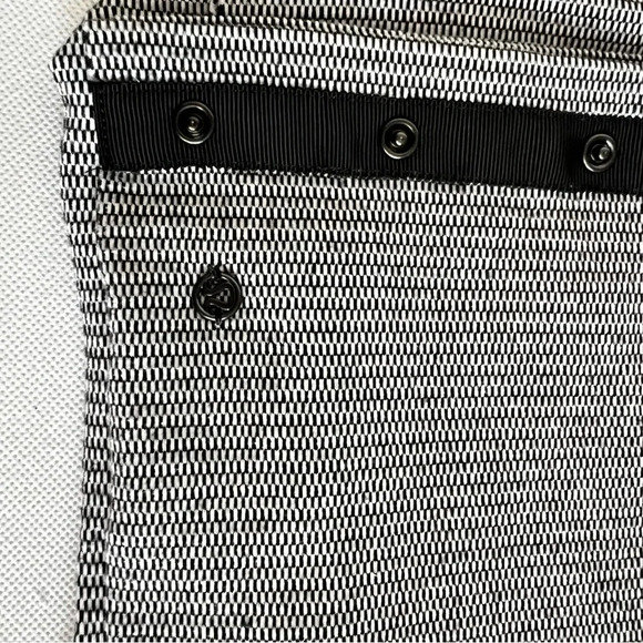 Lululemon Vinyasa Scarf Rulu Mini Check Pique White Heathered Black Reversible - Picture 10 of 11